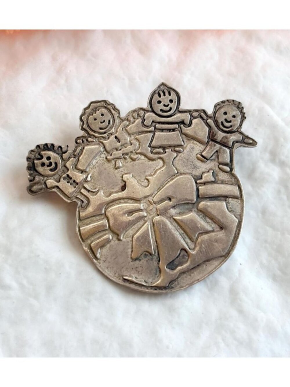Save The Children Mexico Made Vintage Sterling Silver 925 Brooch | Pin